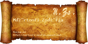 Mártonfi Zsófia névjegykártya